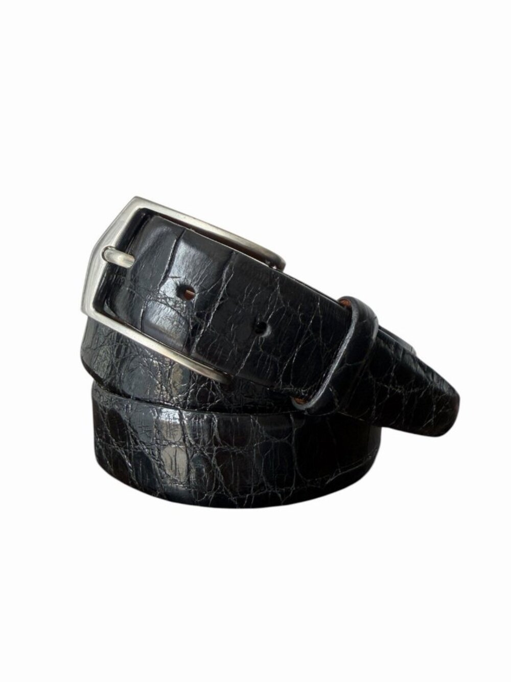 Martin Dingman Country Wear American Alligator Black Men's Leather Belt 40"